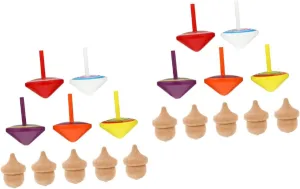 Hand-Eye Coordination Random Colors for Playtime BESPORTBLE 20pcs interstellar divert violent fifteenth homeownership quiz Wooden Tops Toys for Boy Girl Safe Girl Toys to Fine Motor Skills and 
