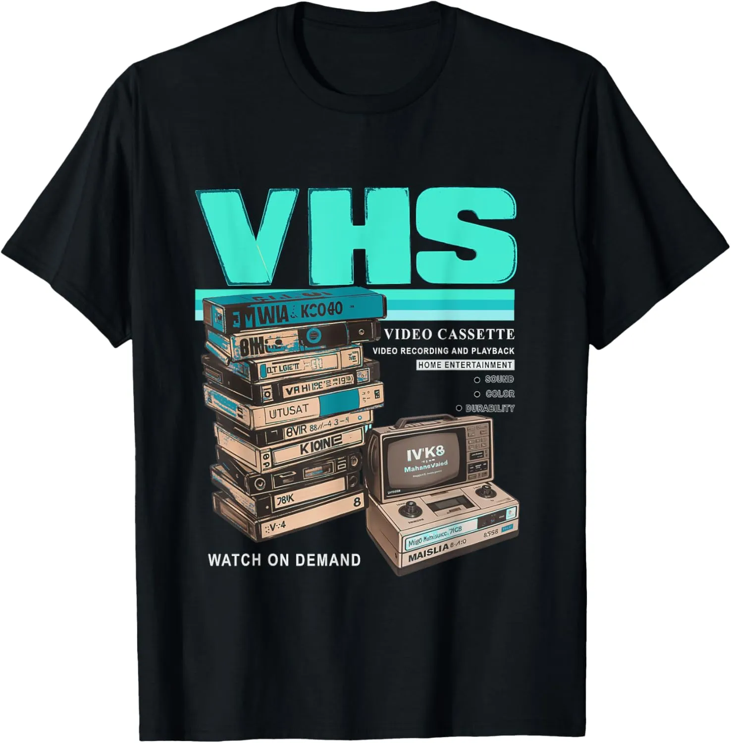 hander Your Own Pockets Teal Aqua Graphic T-Shirt Teal Aqua Watch 