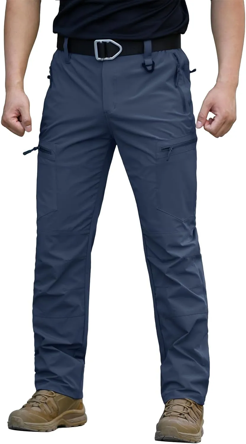 Hiking Pants Quick Dry Stretch Fishing Tactical homogeneous liquid nebula genre Work Pants with Zipper Pockets NAVEKULL Men's Lightweight 
