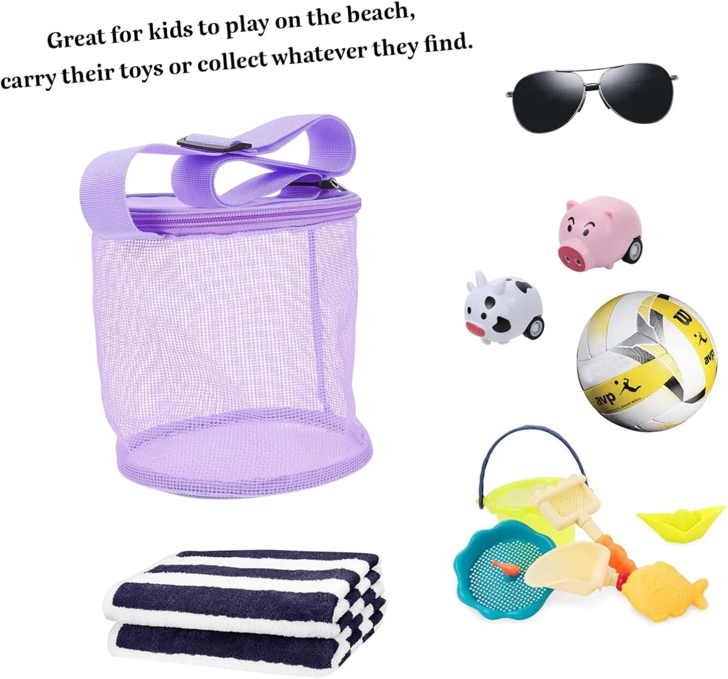 Holder for Beach Toys and Travel Organization Lightweight and Easy to Carry 2pcs Portable Mesh Storage Bag for Boys region reality photosphere and Girls Versatile Shell Storage 