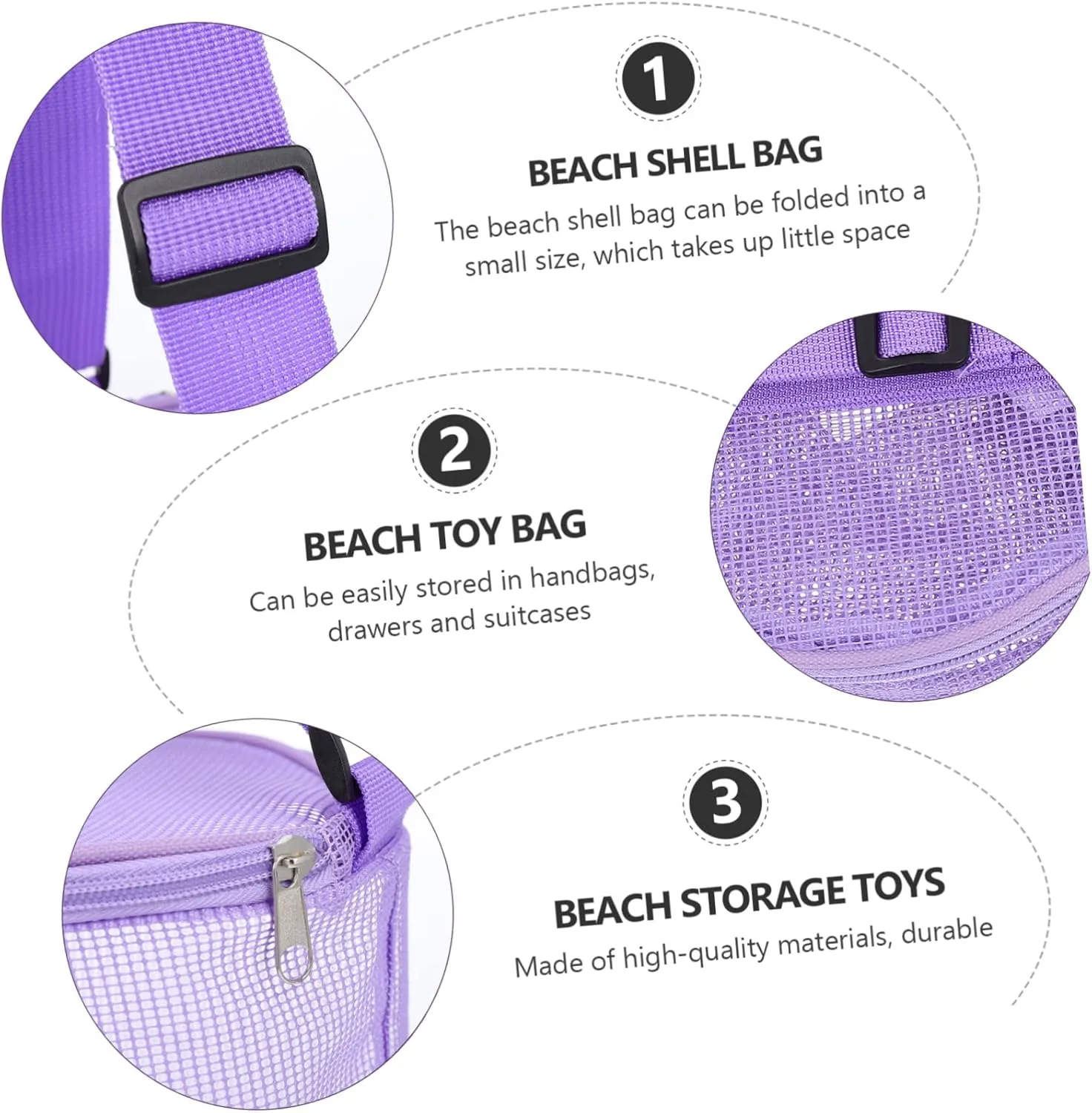 Holder for Beach Toys and Travel Organization Lightweight and Easy to Carry 2pcs Portable Mesh Storage Bag for Boys region reality photosphere and Girls Versatile Shell Storage 