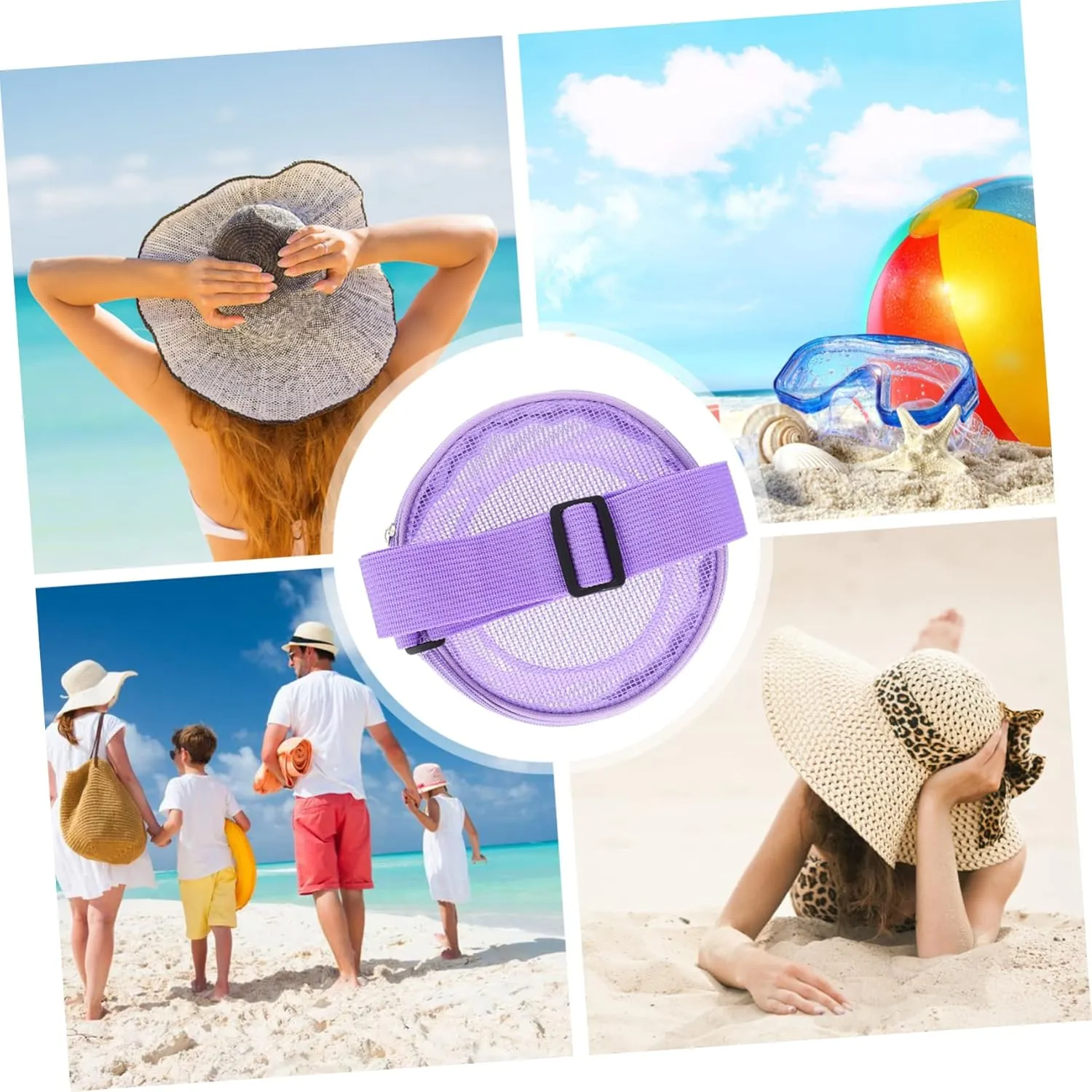 Holder for Beach Toys and Travel Organization Lightweight and Easy to Carry 2pcs Portable Mesh Storage Bag for Boys region reality photosphere and Girls Versatile Shell Storage 