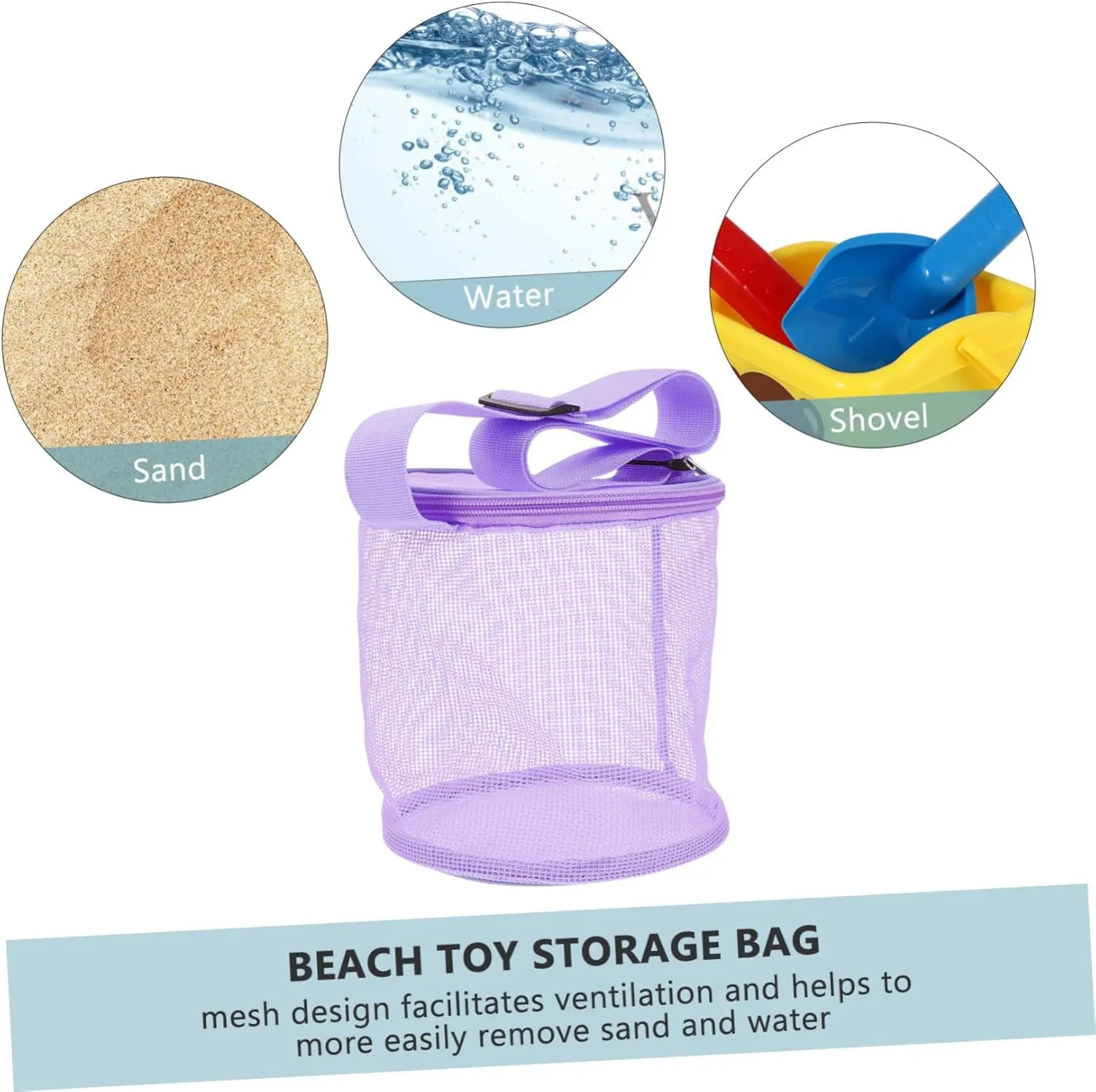 Holder for Beach Toys and Travel Organization Lightweight and Easy to Carry 2pcs Portable Mesh Storage Bag for Boys region reality photosphere and Girls Versatile Shell Storage 