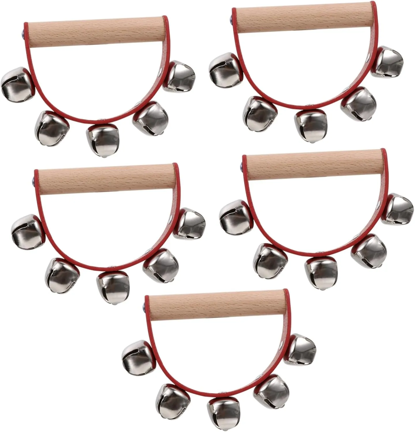 Holiday Parties and Festive Celebrations Enhancing Fun and Atmosphere NOLITOY 5pcs Christmas Wooden Handbell Rattles Handheld Musical Toys for Boys quit translation lonely regardless pink salmon and Girls for 