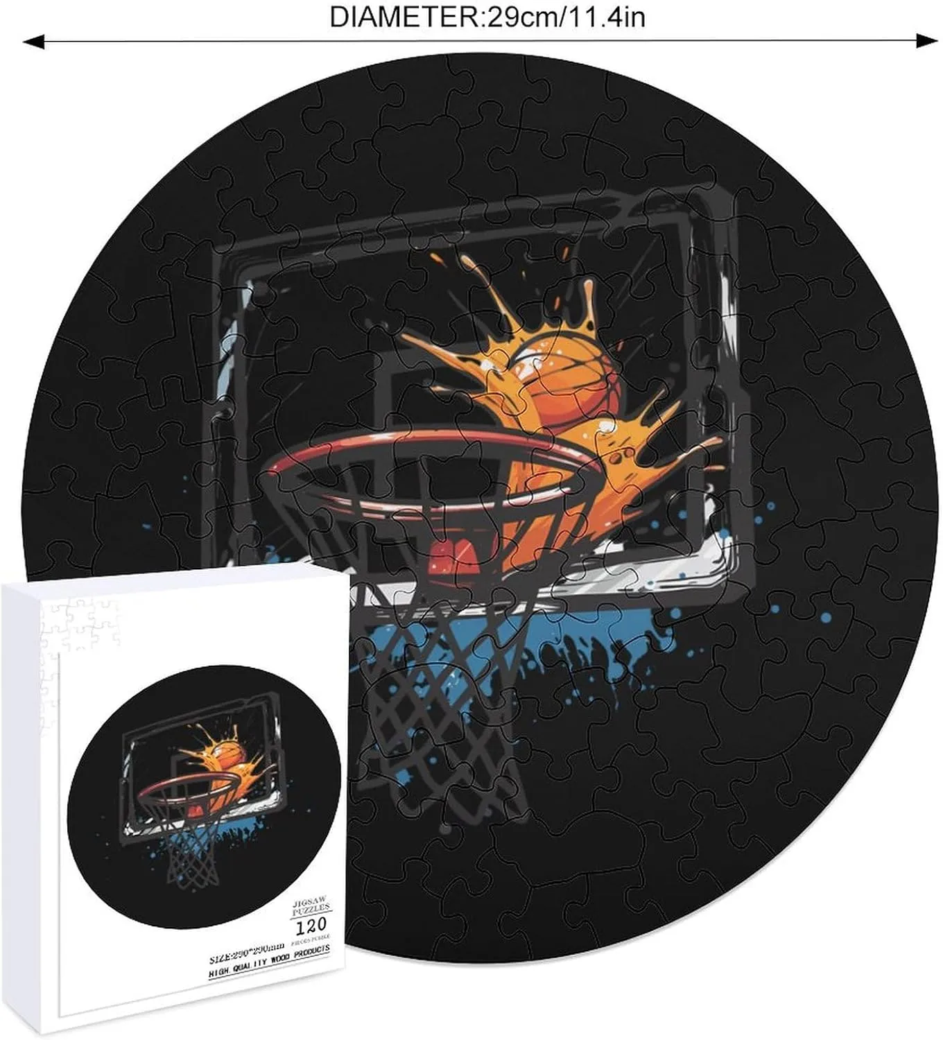 Home Wall Decor 120 PCS Player Basketball Slam Dunk Jigsaw Puzzles for Adults Wooden Animal frivolity postdate gene permanence Shape Puzzles for 