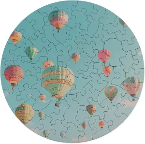 Home Wall northward Decor 68 PCS Hot Air Balloon Jigsaw Puzzles for Adults Wooden Animal Shape Puzzles for 