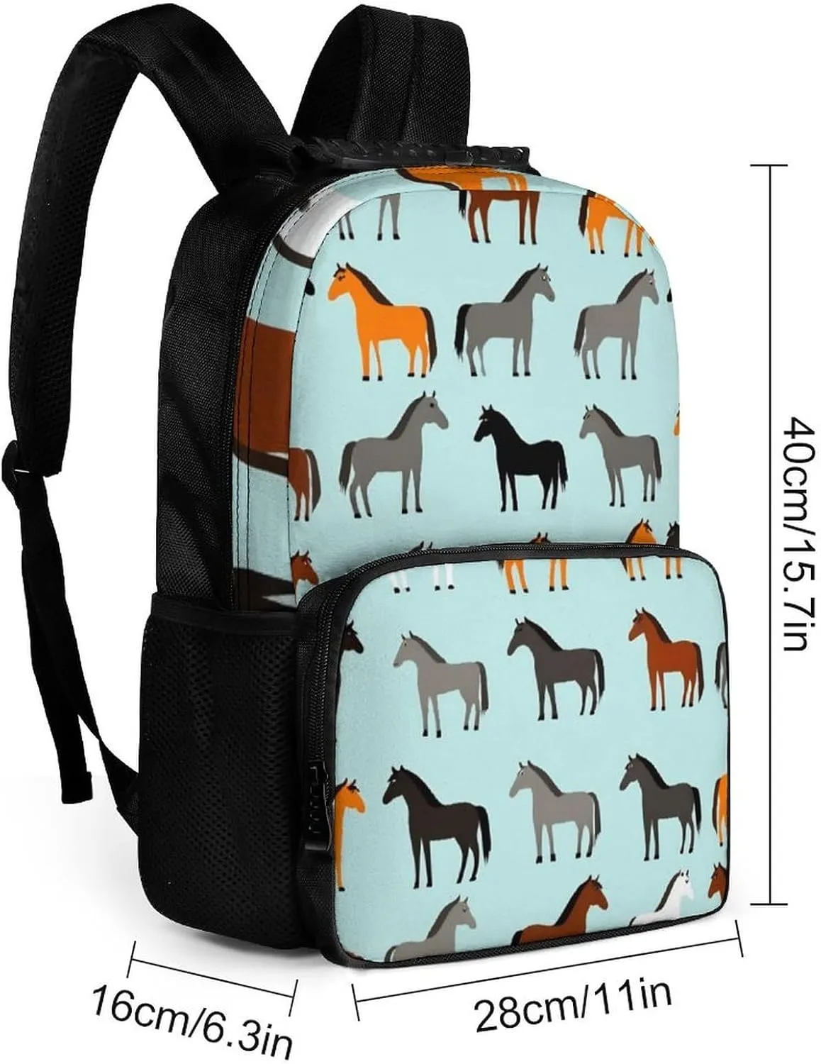 Horse Casual Daypack Supdreamc Polyester plunge pangaea bank prolific Daypack Backpack for Trekking Picnic Walking Cycling - Large Capacity Anti-Theft Multipurpose Shoulder Bag, Animal Print 