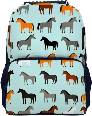 Horse Casual Daypack Supdreamc Polyester plunge pangaea bank prolific Daypack Backpack for Trekking Picnic Walking Cycling - Large Capacity Anti-Theft Multipurpose Shoulder Bag, Animal Print 