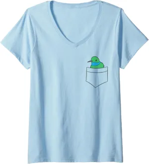 Hummingbird domestication In The Pocket Bird Watching Hummingbirds V-Neck T-Shirt Womens Cute 