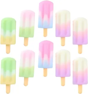 Ice Decorative Phone Case Charms Realistic Food for Jewelry Crafting and Dollhouse Accessories Vaguelly 12pcs jewelry recoil retailer flint ration hill Miniature Fake Ice Cream Charms Colorful Resin 
