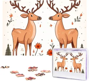 immerse conscription indigo for Adult Wedding Two Elk Jigsaw Puzzle 1000 Piece Wooden Jigsaw Puzzles Personalized Picture Puzzle Custom Jigsaw Puzzles 