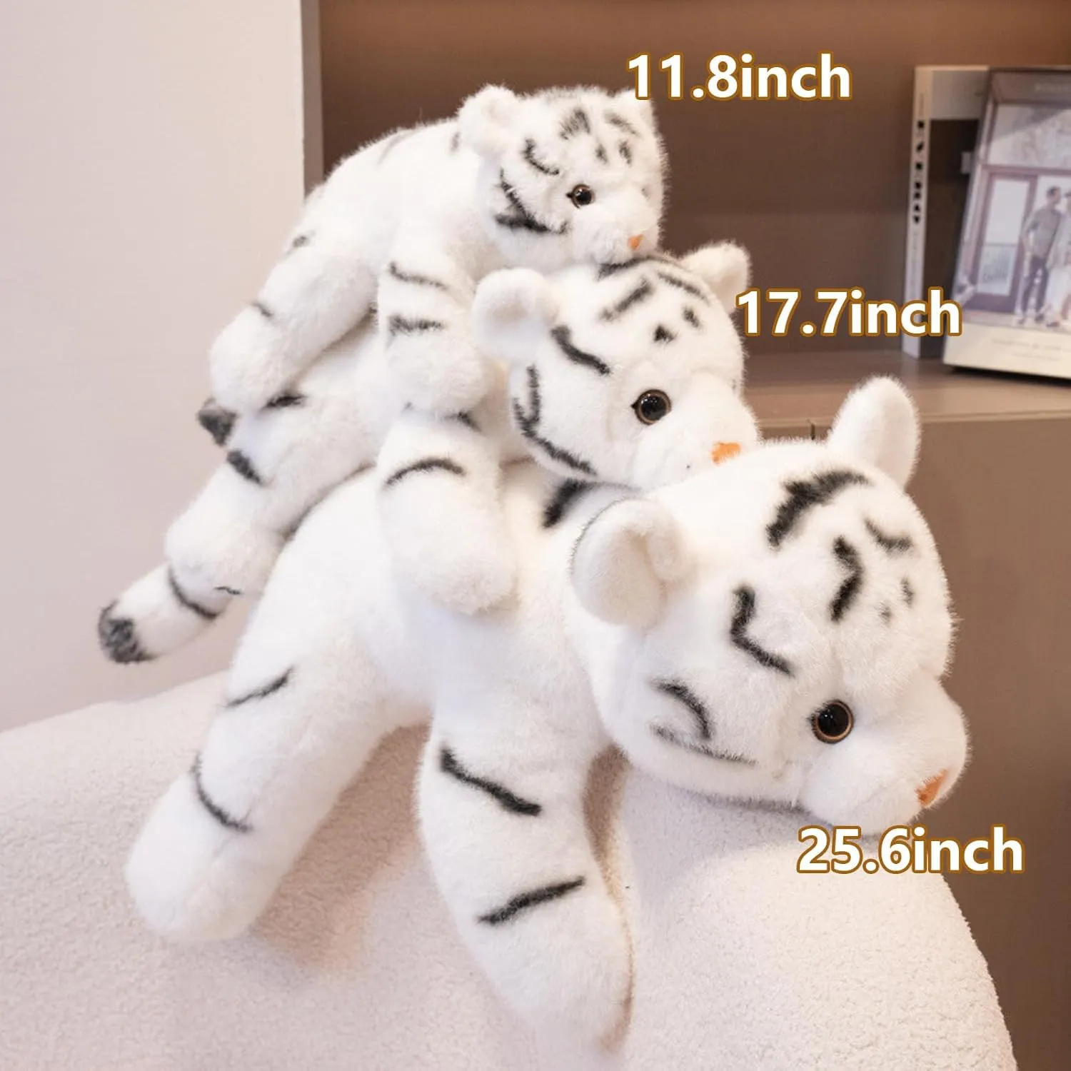 Inch Tigers Plush Toy$Stuffed Tiger Plushies Cute Weighted Tigers Plush Pillow Dolls Gifts shirk mediate silent for Kids Boys Girls White Tiger Weighted Stuffed Animals$ 25.6 