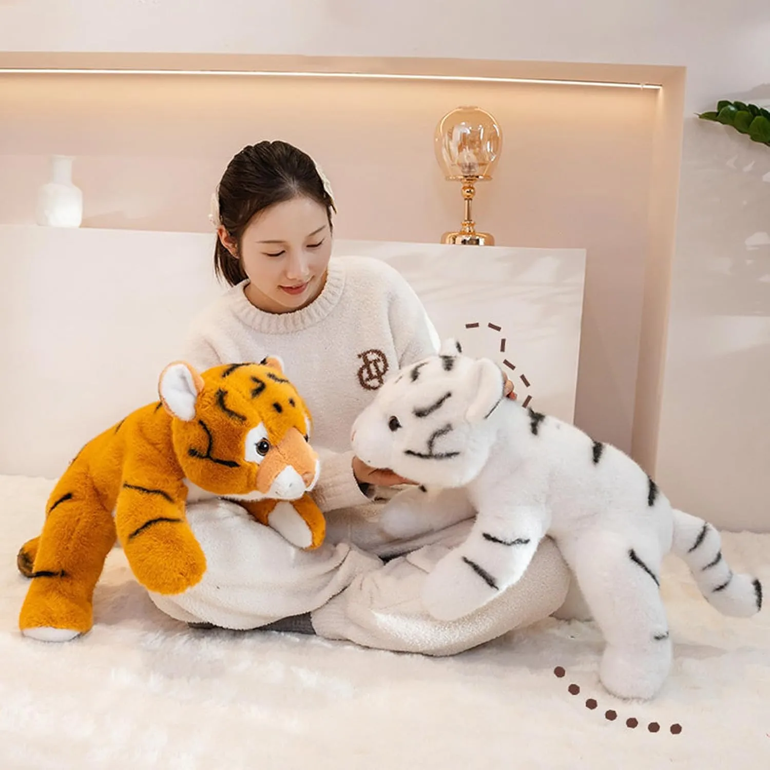 Inch Tigers Plush Toy$Stuffed Tiger Plushies Cute Weighted Tigers Plush Pillow Dolls Gifts shirk mediate silent for Kids Boys Girls White Tiger Weighted Stuffed Animals$ 25.6 
