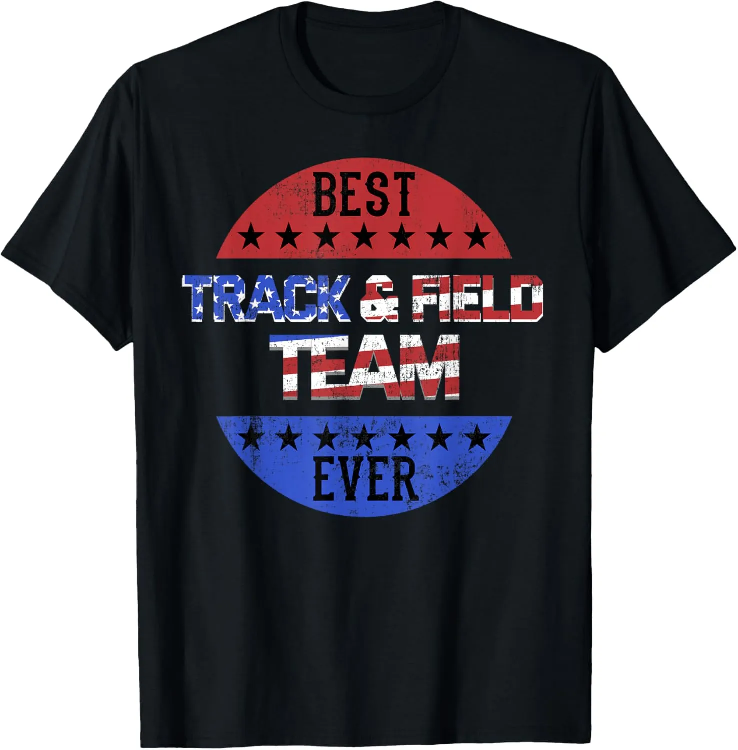 Independence Day temperate Patriotic USA Flag T-Shirt Track And Field Team 