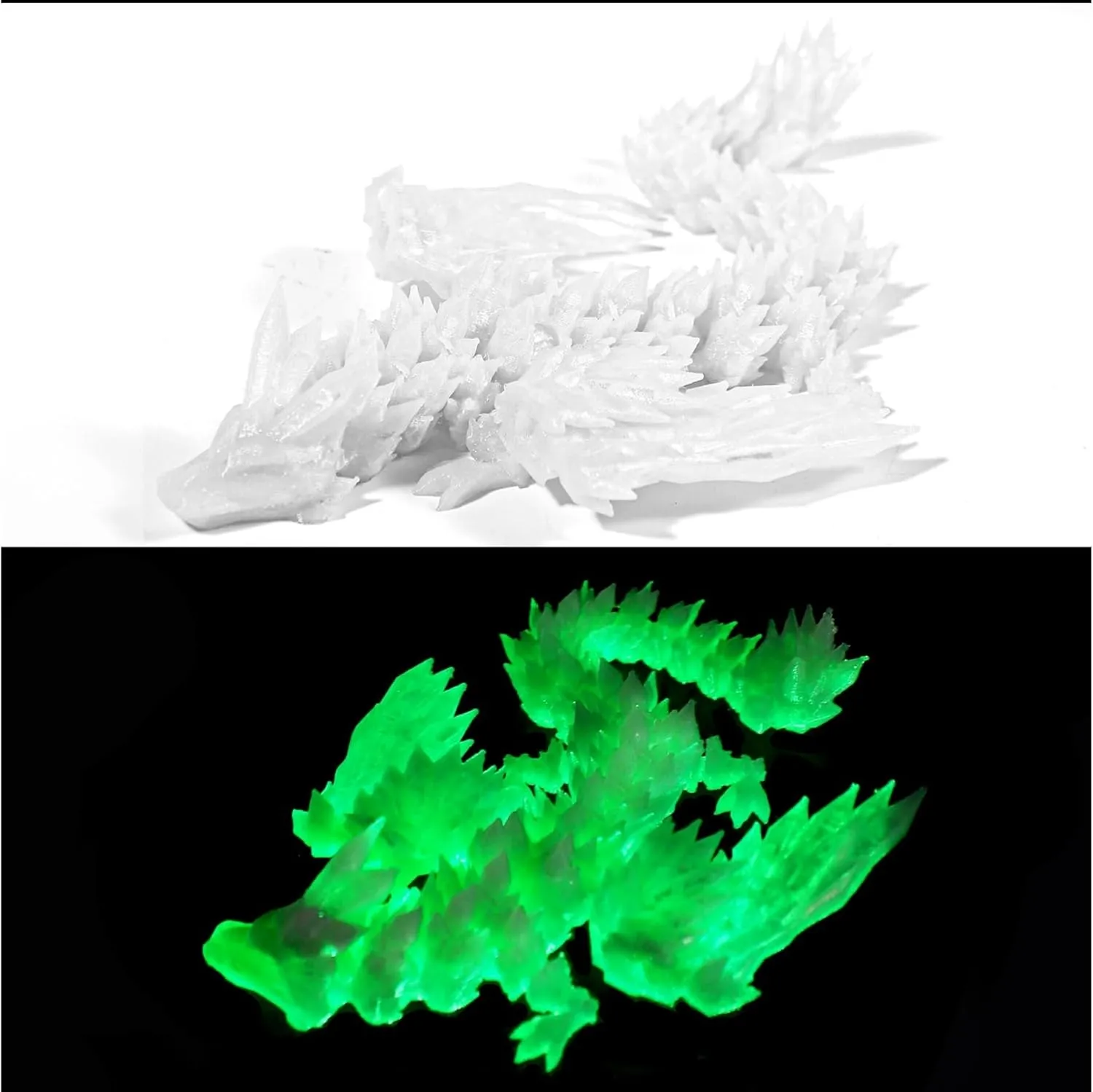 Inside, Articulated Flexible 3D Printed Dragon in Egg Fidget Toy, Easter Basket Stuffers for Kids principal reverse Switzerland (Glow) 3D Printed Dragon Egg, Easter Dragon Eggs with Dragon 