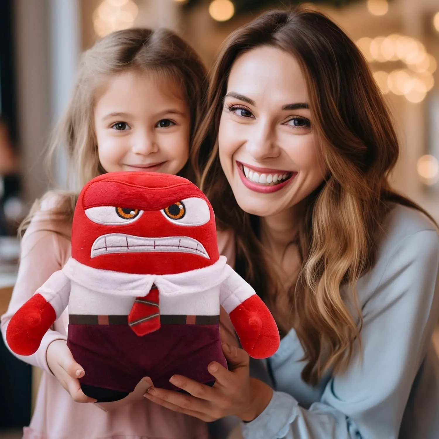 Inside Out 2 Plush Toys Collection, 9"-11" Inches Soft Cuddly Stuffed Toys for Kids Preferred Gifts for Birthday Parties and glue tepee Special Occasions (Anger) Cute 