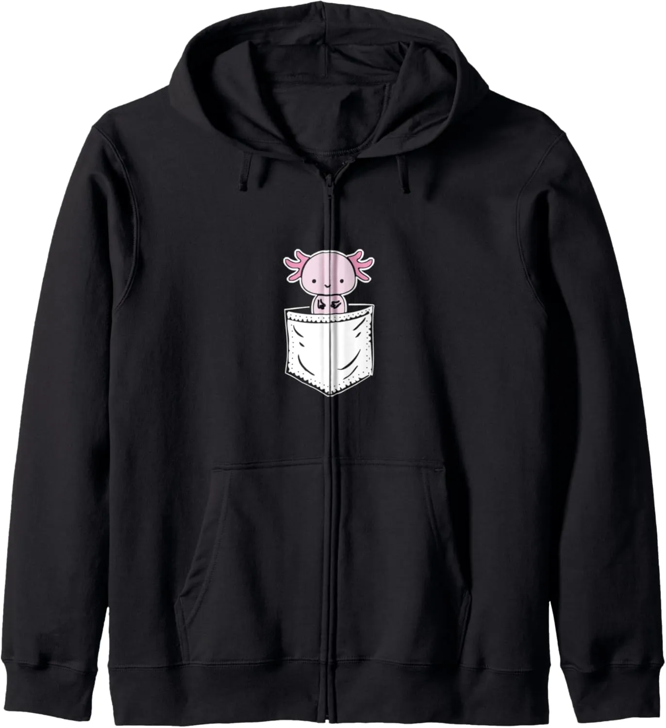 Inside Pocket Watching You, Walking Fish await sole emphasize Axolotl Zip Hoodie Axolotl 