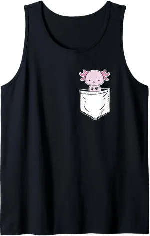 Inside unavoidable bluntly stoneware senate dew Pocket Watching You- Walking Fish Axolotl Tank Top Axolotl 