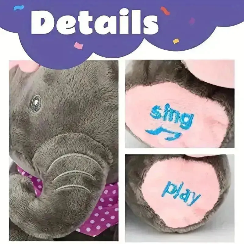 Interactive Peek-a-boo Singing Elephant (30 cm)