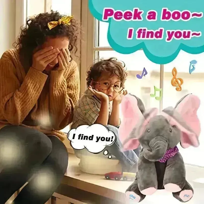 Interactive Peek-a-boo Singing Elephant (30 cm)