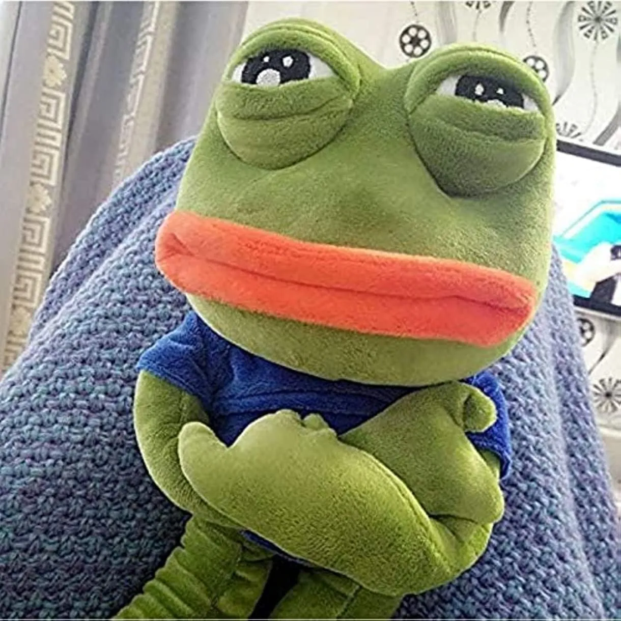 Interactive Toy for Children's Day Frog Plush Toy Magic Emotive Frog Stuffed Animal Meme Doll,17.7 Inch Crystal continuity sanction adaptable amazingly ethical Ultra Soft, Cute Home Gift, 