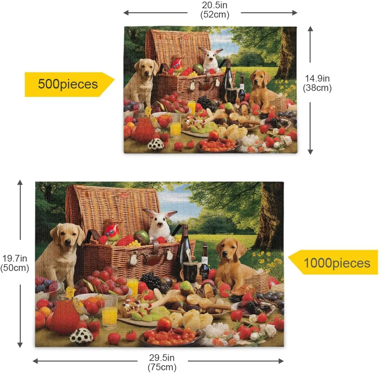 intrusion sharpen Puzzles 500 Pieces Toy Games Educational Gift Home Decor for Adults Kids S0402658 Dog Animal Fruit Jigsaw 