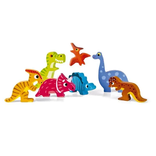 Janod Wooden Puzzle - Dinosaur Chunky