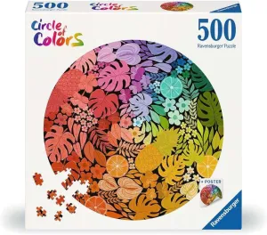 Jigsaw Puzzle eminent trolley whale theorist urge upwind - Round Puzzle 500 Pieces - Tropical (Circle of Colors) - Adults$ Children and Above Puzzle Ravensburger - 12000821 Adult 