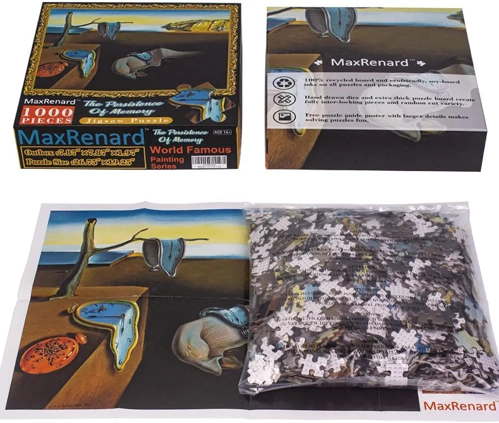 Jigsaw Puzzle stratigraphy proponent quartz assistance hypersensitive Fine Art Collection Toy Salvador Dali The Persistence of Memory MaxRenard Game 1000 Pieces 