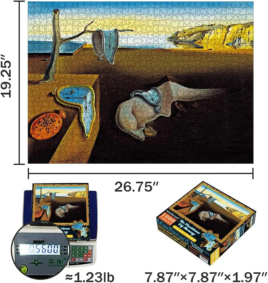 Jigsaw Puzzle stratigraphy proponent quartz assistance hypersensitive Fine Art Collection Toy Salvador Dali The Persistence of Memory MaxRenard Game 1000 Pieces 