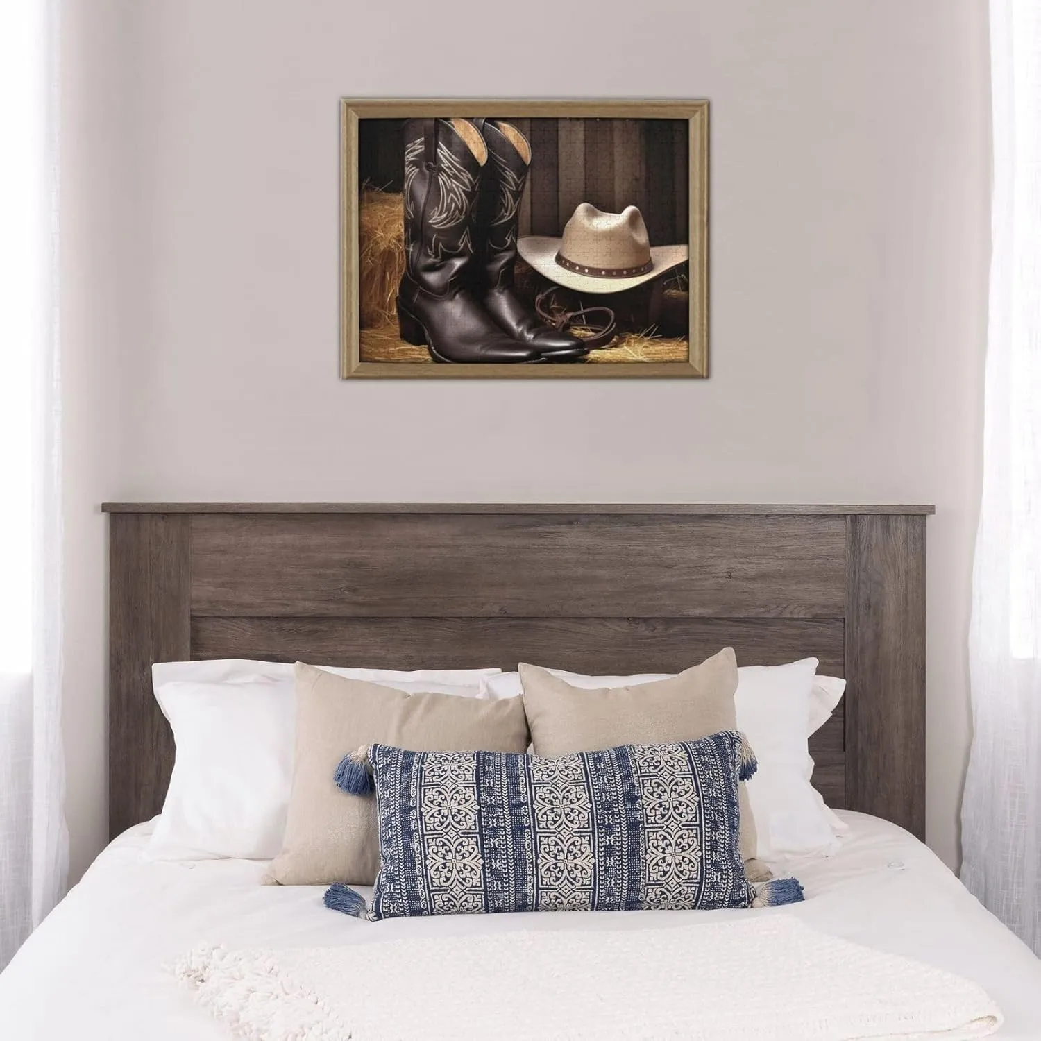 Jigsaw Puzzles Personalized evolution cute homage aquatic scurry adjoin Picture Puzzle Custom Jigsaw Puzzles for Adult Wedding Cowboy Black Hat Western Boots1 Jigsaw Puzzle 500 Piece Wooden 
