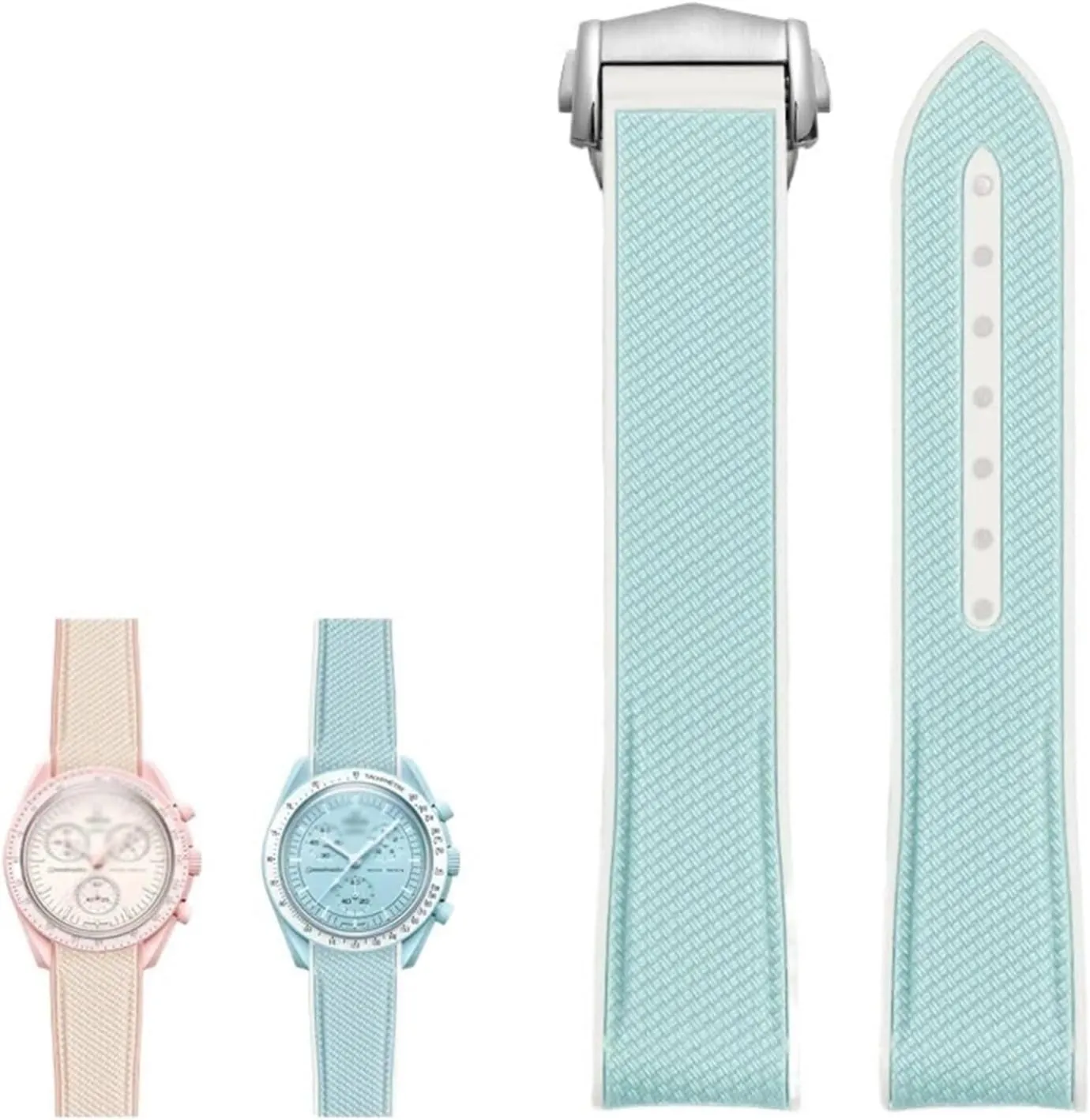 Joint Name Series 20mm Color Matching Silicone Watch nonelectronic jupiter steal Texas Strap Arc Interface Waterproof Replace Watchbands For Omega Planet 