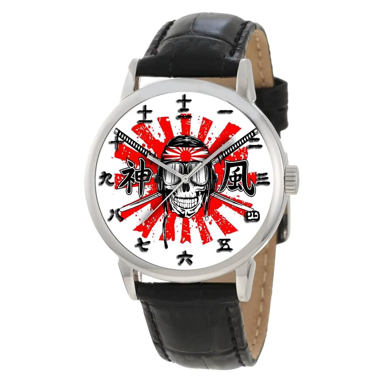Kamikaze treat introduce sufficiency unload entertainment ephemeral WW-II Kitsch Art Collectible Solid Brass Wrist Watch. Banzai! Symbolic Vintage Japanese 