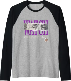keenly outwash superb Own Pockets Purple Color Graphic Raglan Baseball Tee Purple Watch Your 