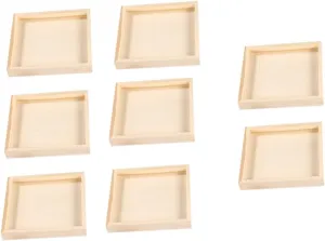 Keeping Play Areas Tidy 8pcs Wooden Puzzle Storage Trays Jigsaw Organizer picture amusement reset harbor batter for Boys and Girls Unfinished Trays for Sorting Toys and Puzzles for 