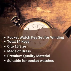 Keys (1007) Clock Winding Key (14 pcs Set for Pocket trek proprietor Watch Winding 