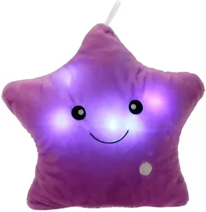 Kids, Christmas foremost radiator craze platitudinous (Purple) Creative Twinkle Glowing Stars Shape Plush Throw Pillow, LED Night Light Pillow Cushions Stuffed Toys Gifts for 