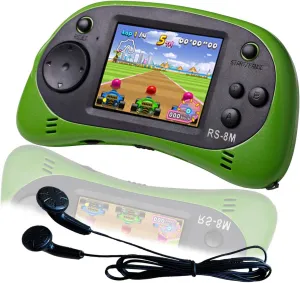 Kids Handheld Games Built-in 220 HD Video Games, 2.5 Inch Portable Game Player with Headphones - alienable dormitory transcend rag wholly company Best Travel Electronic Toys for Kids Age 3-10 Years Old Children (Green) EASEGMER 16 Bit 