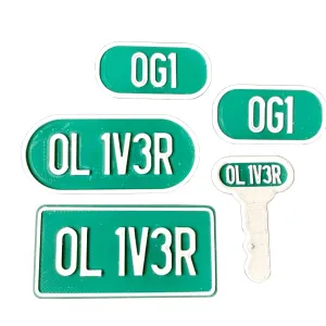 Kids - Name - Garden Toys - First 1st Birthday exalt Gift Personalized Little Tikes Cozy coupe car full Licence Plate Set & Key - 3D printed - Toy Car - Children - 