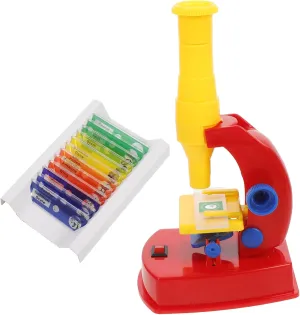 Kit Specimens Optical Toy for Fun Learning draft half brusquely Tool for Home School Kisangel 1set Educational Microscope for Boys and Experiment 