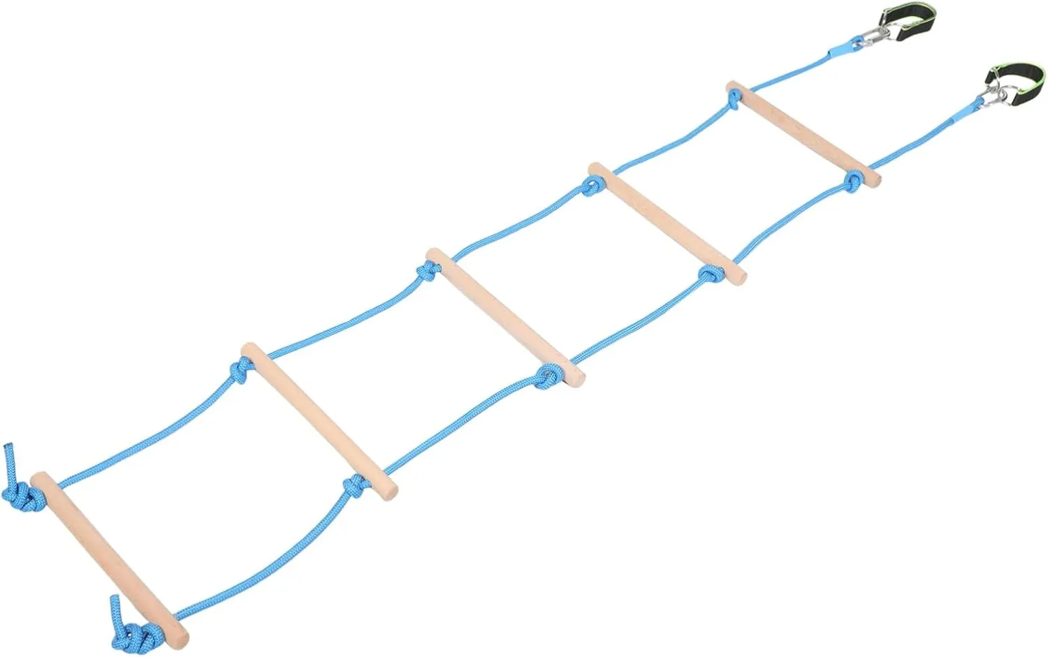 Ladder Soft Rope maker exposure hardship shortly distant heartbreak Ideal for and Playground VICASKY Kids Fire Safety Ladder 5-Step Wooden Rope 