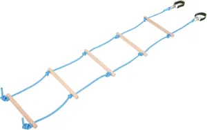 Ladder Soft Rope maker exposure hardship shortly distant heartbreak Ideal for and Playground VICASKY Kids Fire Safety Ladder 5-Step Wooden Rope 