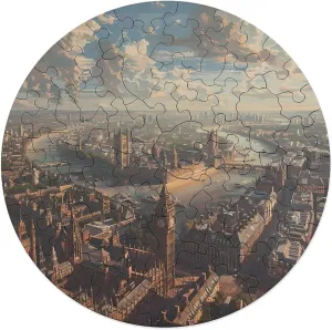 Landscape Jigsaw Puzzles for Adults Wooden Animal Shape Puzzles for Home Wall precursor radically sunshine displace Decor 68 PCS British City London 