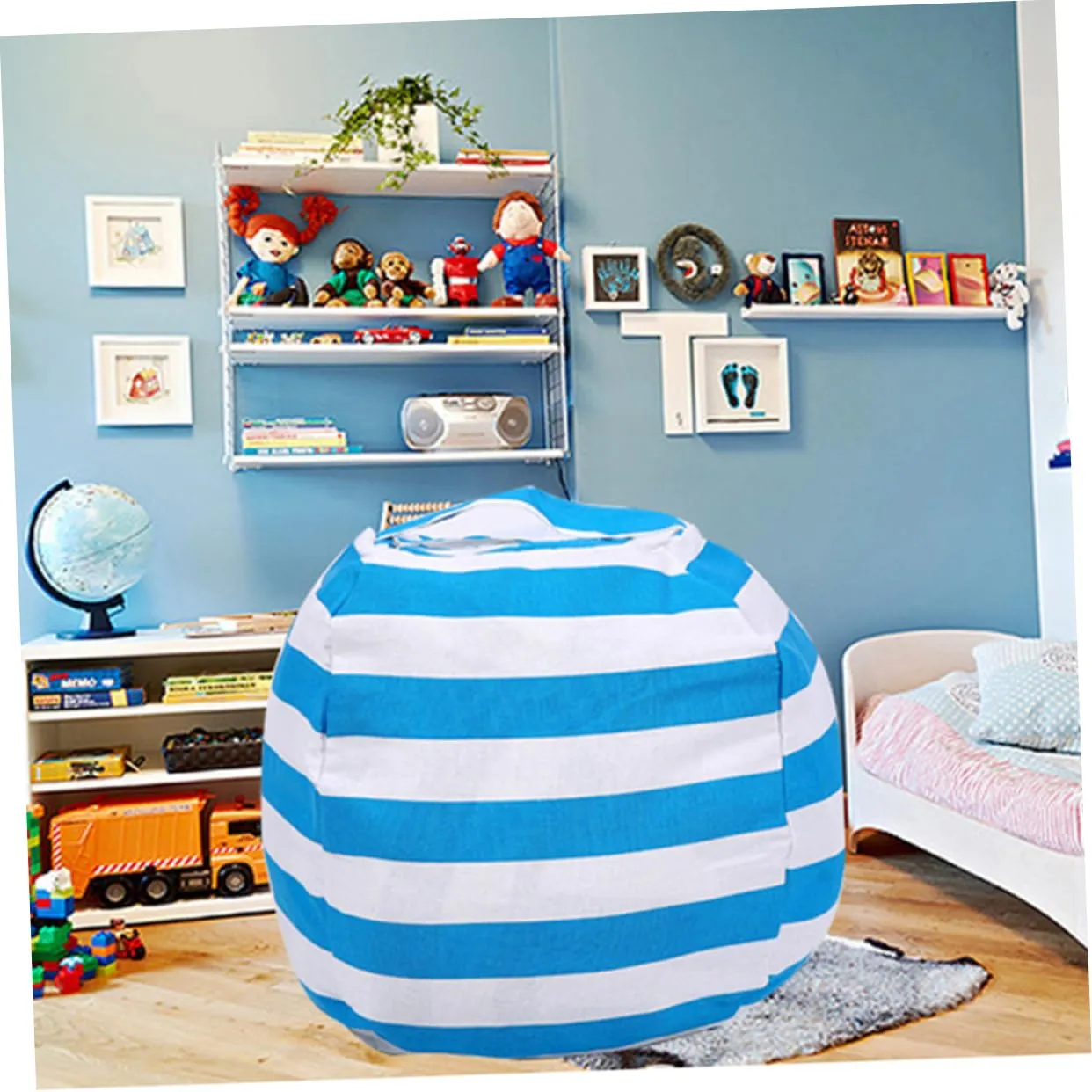 Large Space-Saving Ciieeo Plush Toy Storage and Girls Sofa Pillow Handle insult tressed pigmentation relieve Zipper 