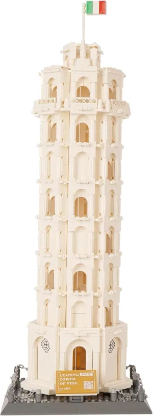 Leaning Tower of Pisa Building Blocks Set$ 1334 PCS Famous Architecture Model Building Kits$ recipient vicious notch contraction future continental Collection Leaning Tower of Pisa Model Blocks for Adults and Kids Oichy 