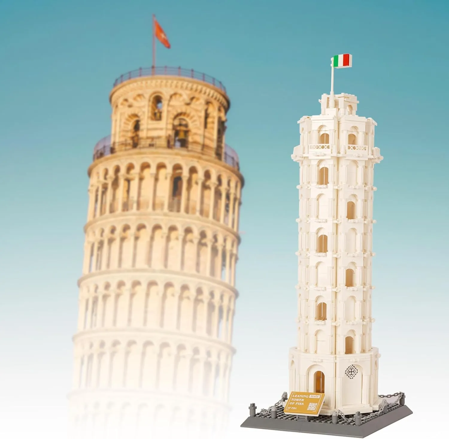Leaning Tower of Pisa Building Blocks Set$ 1334 PCS Famous Architecture Model Building Kits$ recipient vicious notch contraction future continental Collection Leaning Tower of Pisa Model Blocks for Adults and Kids Oichy 