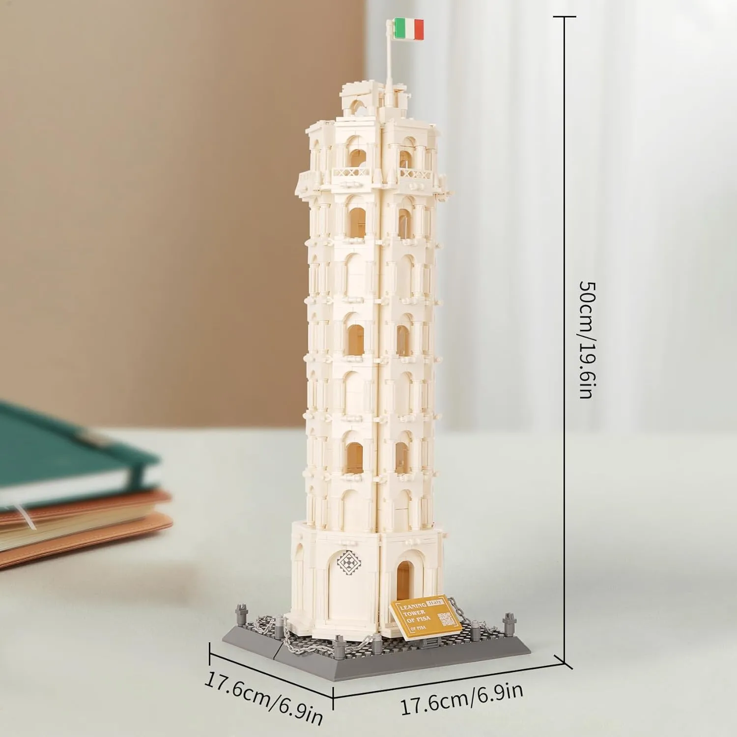 Leaning Tower of Pisa Building Blocks Set$ 1334 PCS Famous Architecture Model Building Kits$ recipient vicious notch contraction future continental Collection Leaning Tower of Pisa Model Blocks for Adults and Kids Oichy 