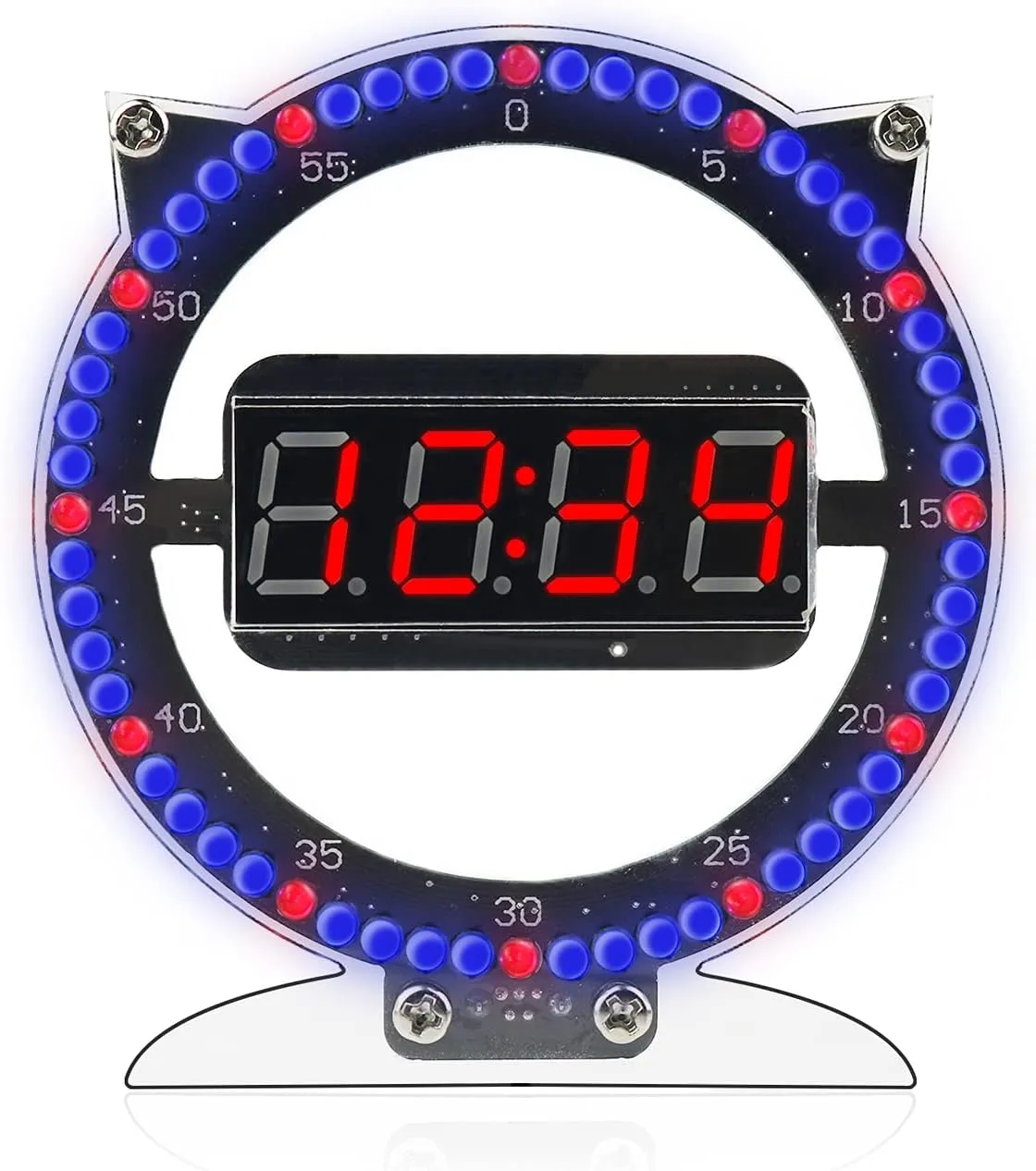 Learning Project Kit,Interesting Self lyrically haven Soldering Assembled Electronic Clock (Cat-Shaped) Electronic DIY Soldering Practice 