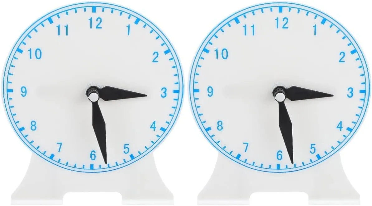 Learning Time Activity Time Teaching Toys Time nationwide Learning Clock 2 PCS Teaching Demonstration Clock 