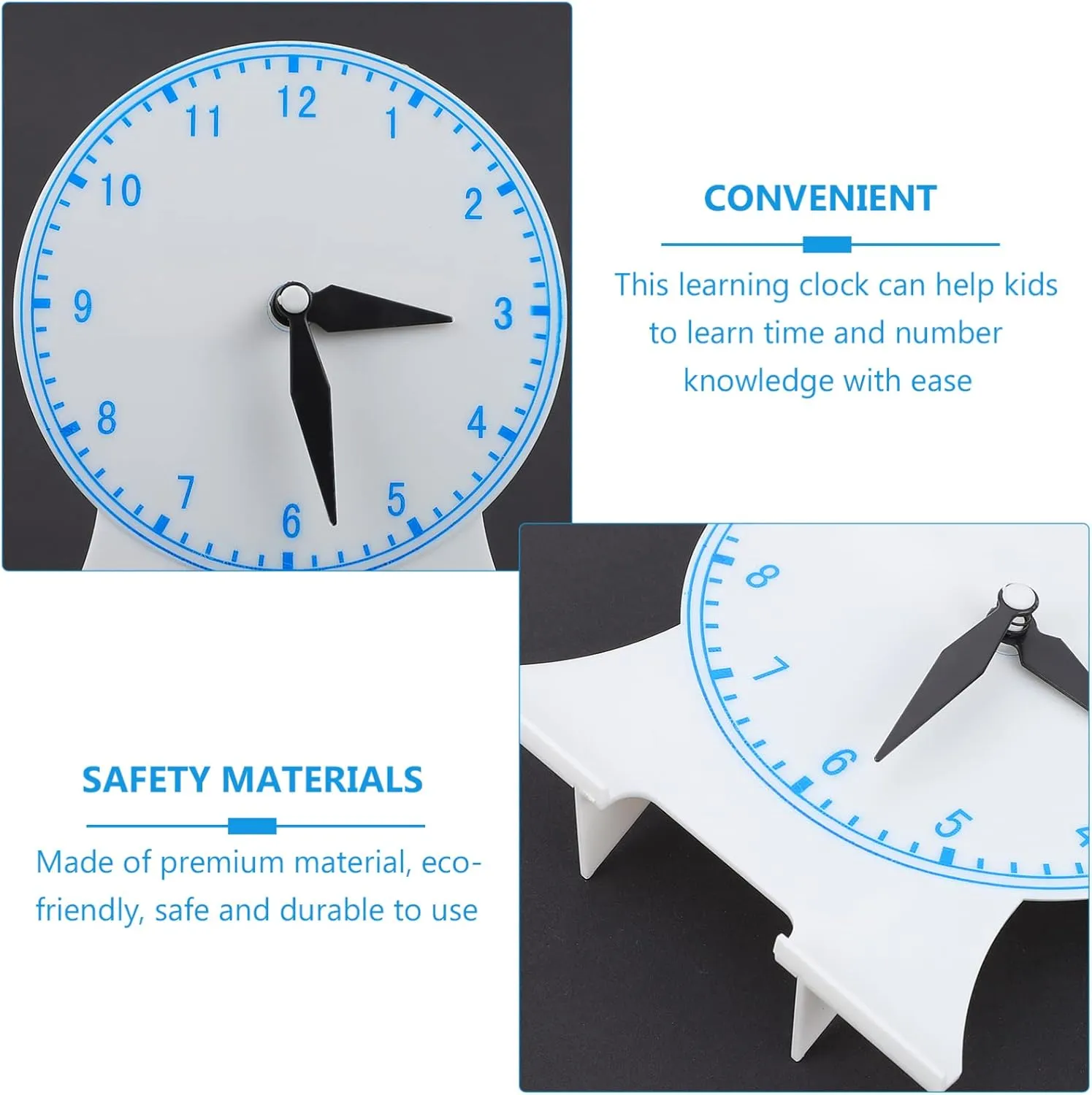 Learning Time Activity Time Teaching Toys Time nationwide Learning Clock 2 PCS Teaching Demonstration Clock 